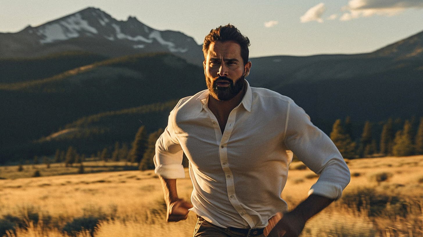 Eli Castson in a mountain landscape